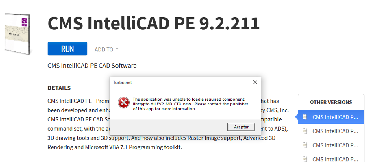turbo net missing library, software often crashes